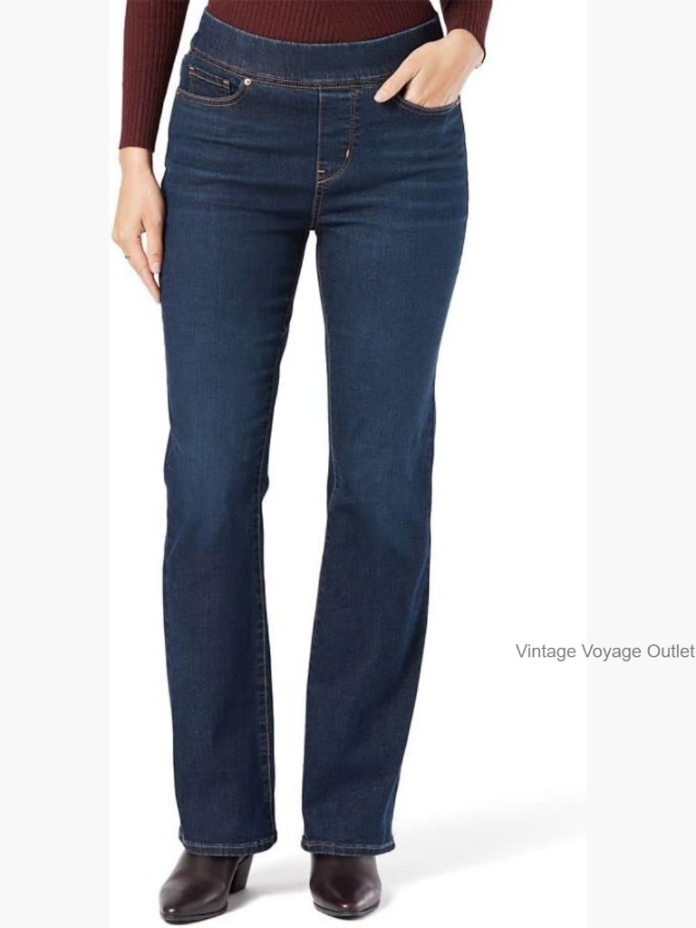 High Rise Bootcut Jeans Super Stretch Denim Tummy Smoothing Panel
